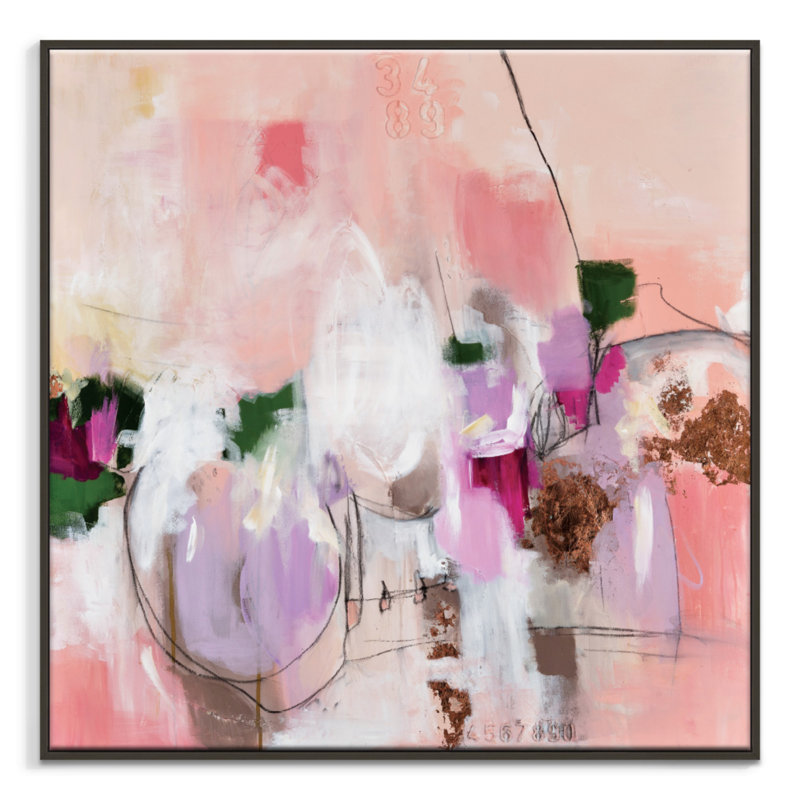 Julie Ahmad - Print on Canvas, 102cm H x 102cm W, Black Floater Frame