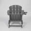 Chaise Adirondack pliante en PEHD avec porte-gobelet double - Chaise Adirondack en composite avec texture bois