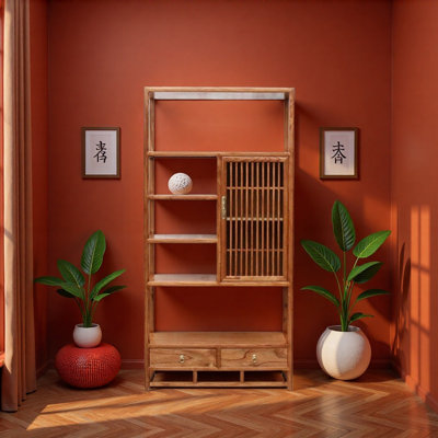 New Chinese Minimalist Style Bookcase