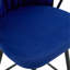 Ensemble de 2 tabourets de bar en velours tressé moderne avec structure en métal, tabouret de comptoir rembourré avec dossier en corde tissée pour îlot de cuisine, bar ou salle à manger - bleu