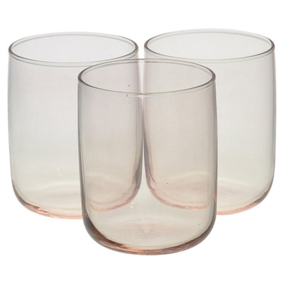 Modern Drinking Coloured Glasses Water Dining Juice Tumbler 280ml
