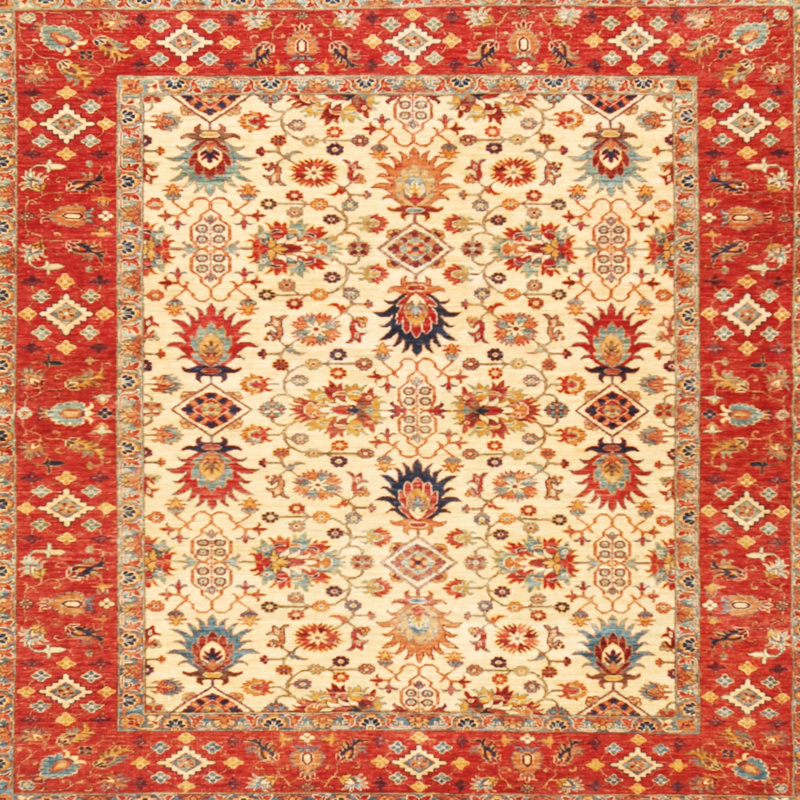 Brzozowski Oriental Indoor Rug, Round 4'