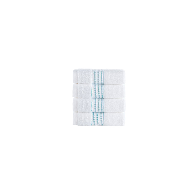 Turkish Cotton Midweight Jacquard Washcloth, Sea Glass