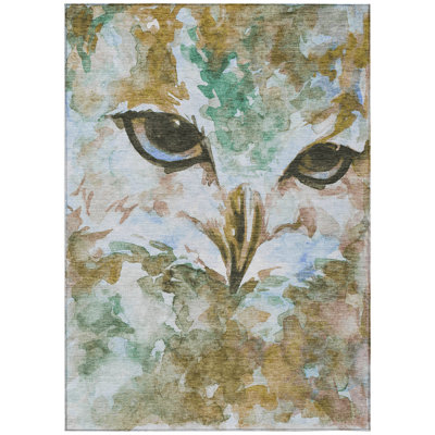 Machine Washable Indoor/Outdoor Houtz ACN2274 Animal Rug