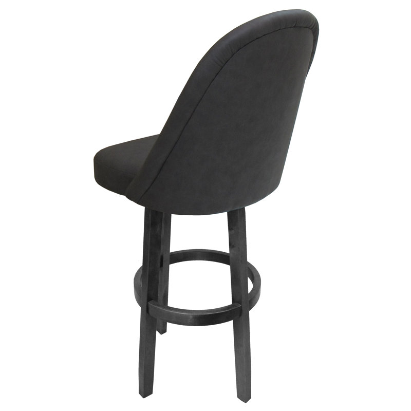 Tabouret de bar pivotant Holifield de 26 po M-235 avec base Holifield - Moka foncé, Gris, Gris