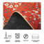 Modern Burnt-Orange Bird Design Machine Washable Rug with Built-in Padding & Non-Slip Backing-1147206783