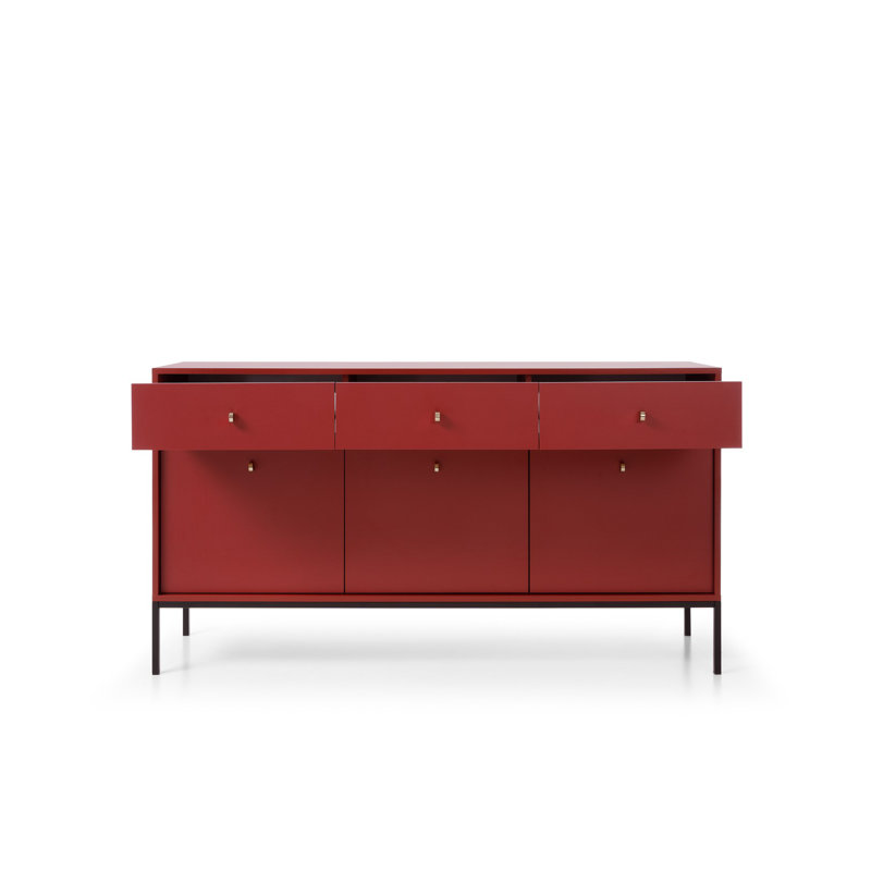 Odegaard 153.4cm Sideboard, Red/Brown