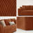 142" Modern Deep Seat Corduroy Upholstered Sofa Couch with Oversized Cushions-1881042824