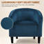 Fauteuil demi-tonneau en velours 70,612 cm de largeur Robeon-1113892020