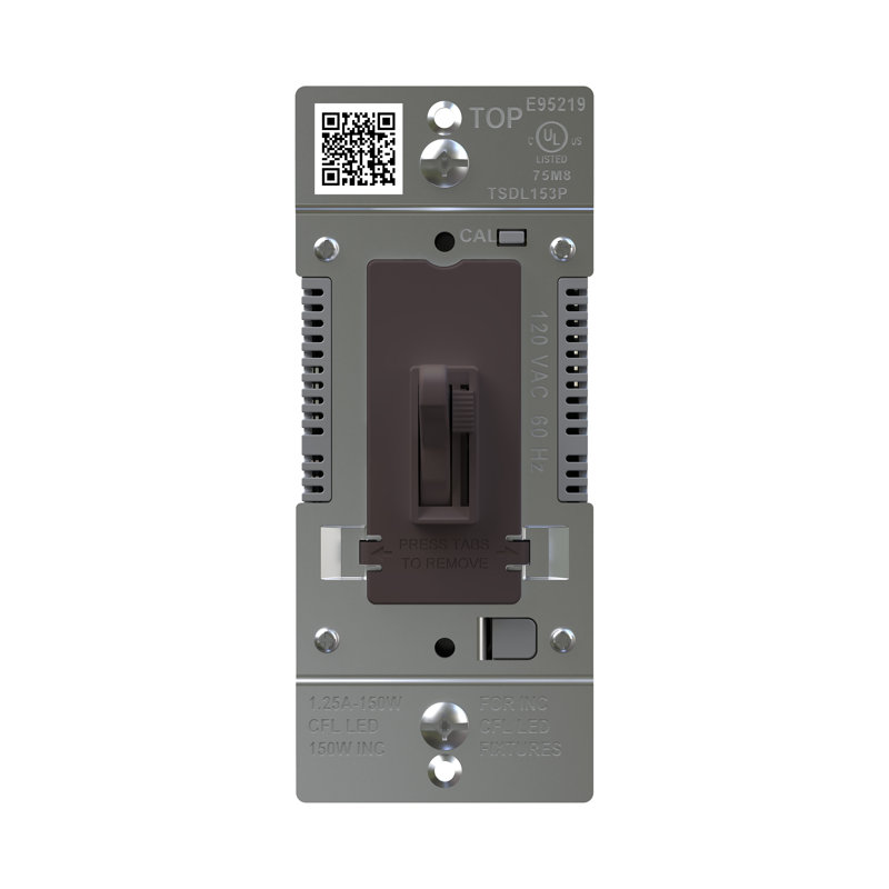Gradateur de lumière DEL à culot inversé 150W, unipolaire / 3 voies, 1, Brun