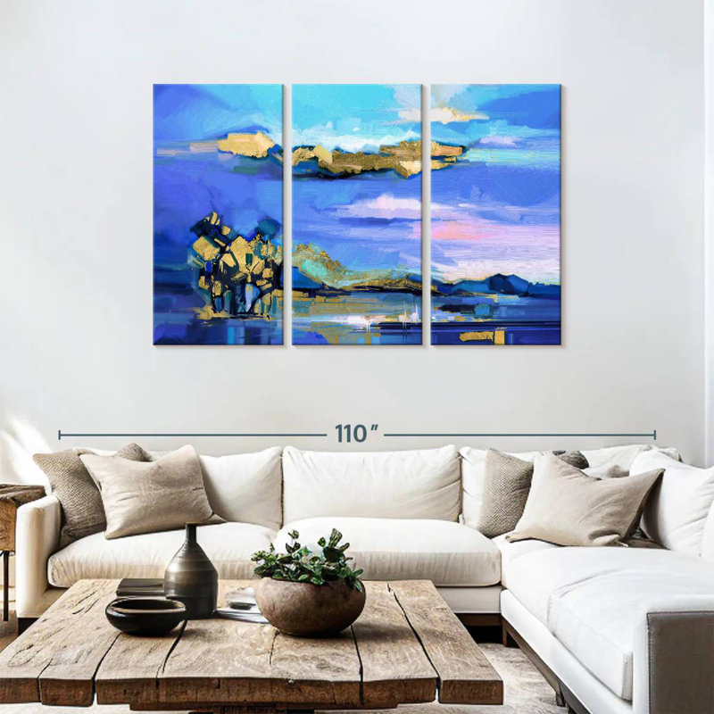 Avery Abstract Landscape Acrylic, 48" H x 74" W