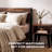 2-Pcs King Bedroom Set – Acacia Emery Solid Wood Platform Bed Frame & Matching Nightstand, Mid-Century Modern Farmhouse, Americano Finish, 800 lbs Capacity, No Box Spring Needed-1556730013-1556730011