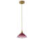 1 luminaire suspendu en verre à intensité variable rouge mauve