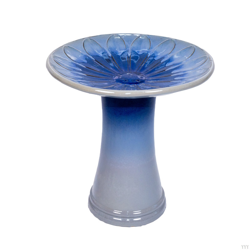 Bain d'oiseaux en céramique pour patio, jardin
