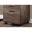 Classeur, mobile à roulettes, tiroirs de rangement, support pour imprimante, bureau, bureau, stratifié brun, contemporain, moderne-1112910693