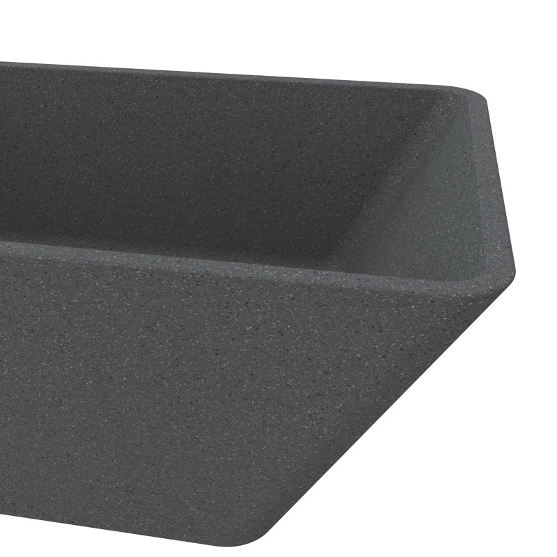 59'' Concrete Freestanding Solid Surface Outdoor Soaking Stone Bathtub Terrazzo