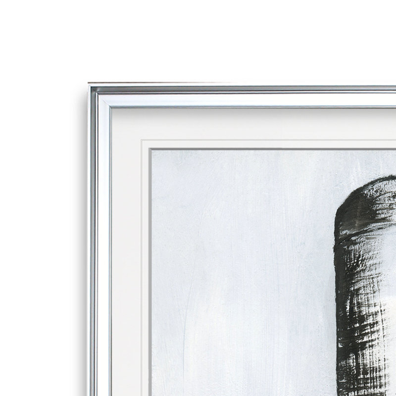 'black & white barn i' encadrée impression d'art graphique, H 23 po x l 23 po x p 1,5 po