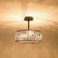 Plafonnier semi-encastré en cristal 3 lumières