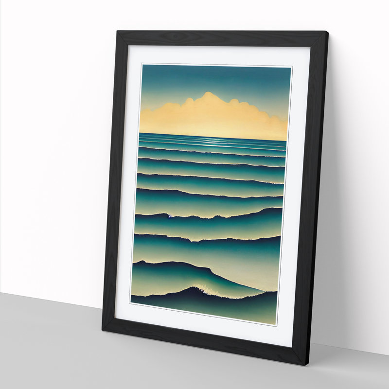 Ocean Art Vol.1 - Picture Frame Print, Black, 64cm H x 46cm W