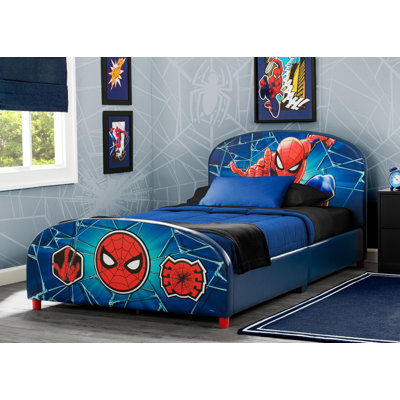 Marvel Spider-Man 2-piece Twin Bedroom Furniture Set – Includes Upholstered Twin Bed And Twin Mattress