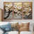 Toile avec cadre flottant brun