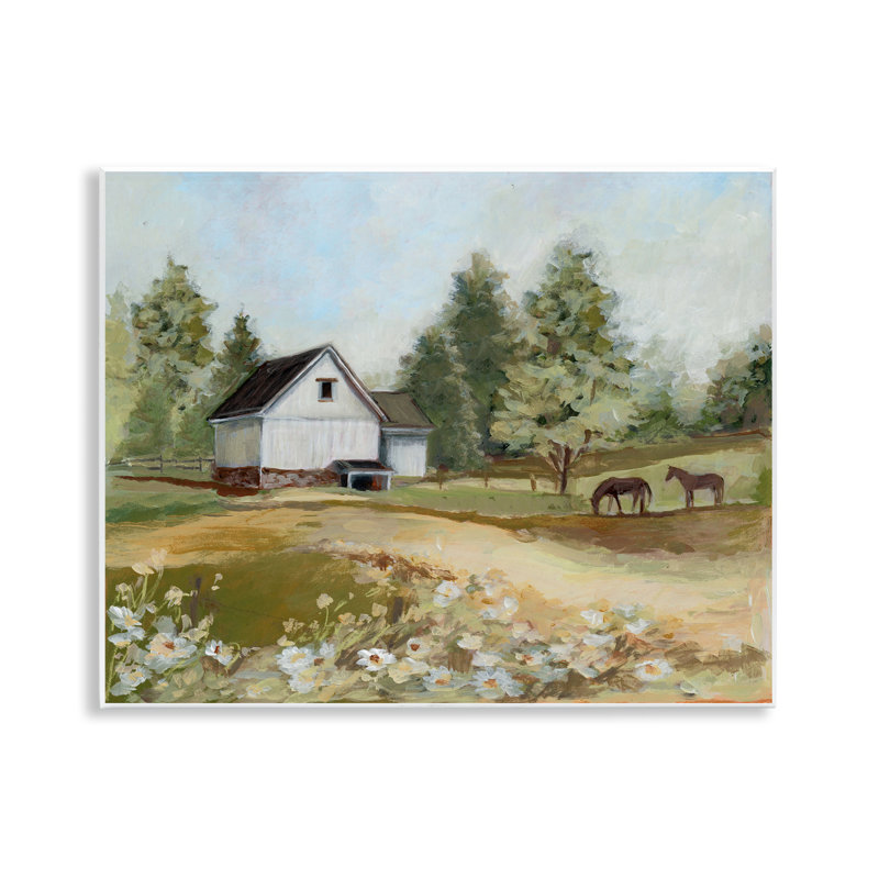«Barn Field Landscape», plaque murale par Susan Winget