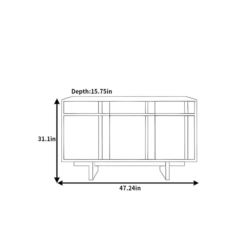 Enan, 31.1" H x 47.24" W x 15.75" D