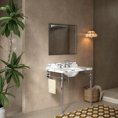 36" Ceramic Bathroom Vanity White