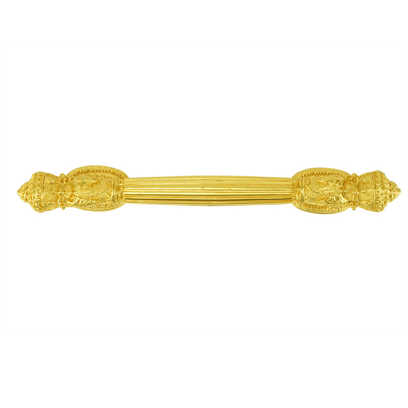 TOULOUSE 3-1/2" CENTER TO CENTER PULL IN SATIN PLATE, Satin Gold