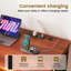 MDF Computer Desk with Built-In Electrical Outlet-778879158