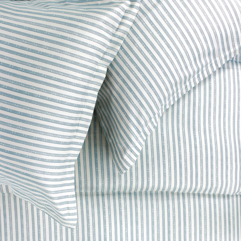 Cobbett Duvet Cover Set, Full/Queen Duvet Cover + 2 Shams, Blue