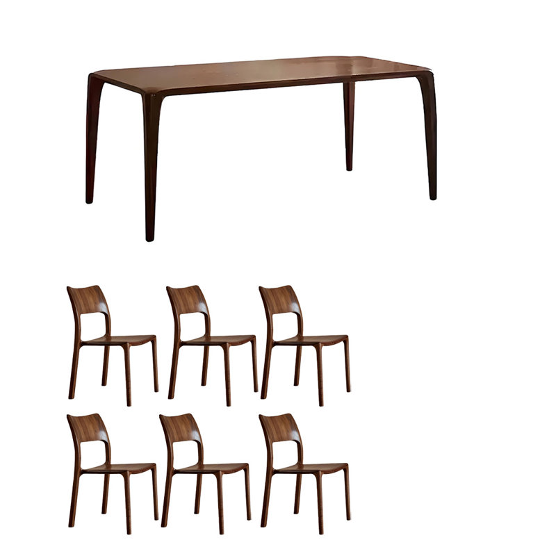 Ensemble de table en noyer noir, H 29,52 po x L 62,99 po x l 31,49 po