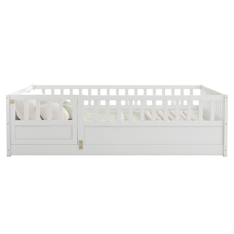 Floor Bed, White, Full