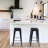 Tabouret de comptoir Tolly - noir 
