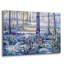 Art mural en verre épique «Blue Bayou Swamp» par ADEL, 36 po x 24 po