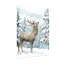 Animaux, hiver, cerf, neige, forêt, oiseau rouge, pins-1592390848
