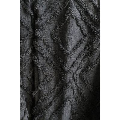 Vauxhall - Charcoal Cotton Throw Blanket 50" X 70"