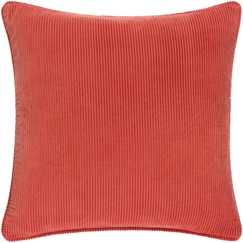 Housse de coussin en coton Saraphine, Orange brûlé, 20 po X 20 po