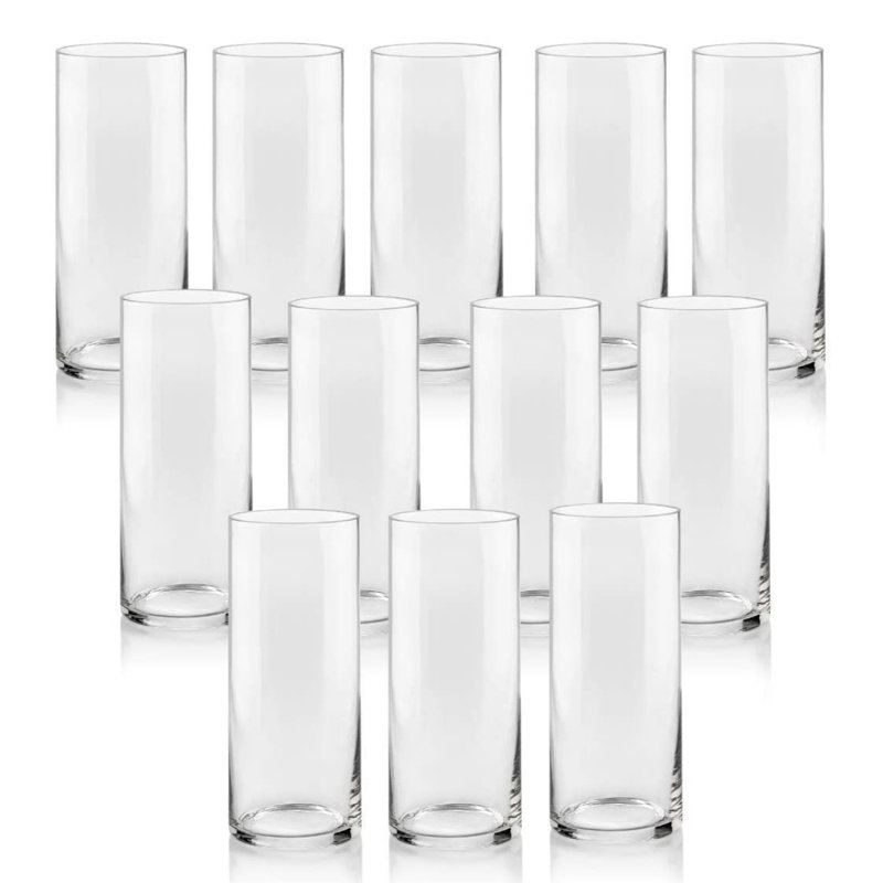 Ensemble 12 pièces transparent Jene, H 10 po x l 3,25 po x P 3,25 po