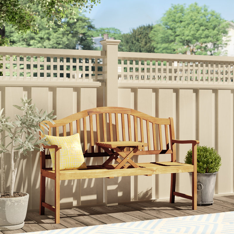 Solid Wood Acacia Outdoor Bench
