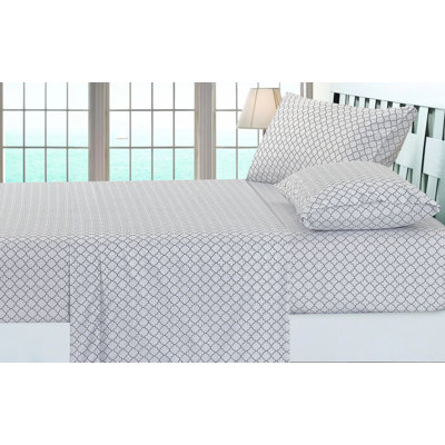 Ensemble de draps en microfibre géométrique