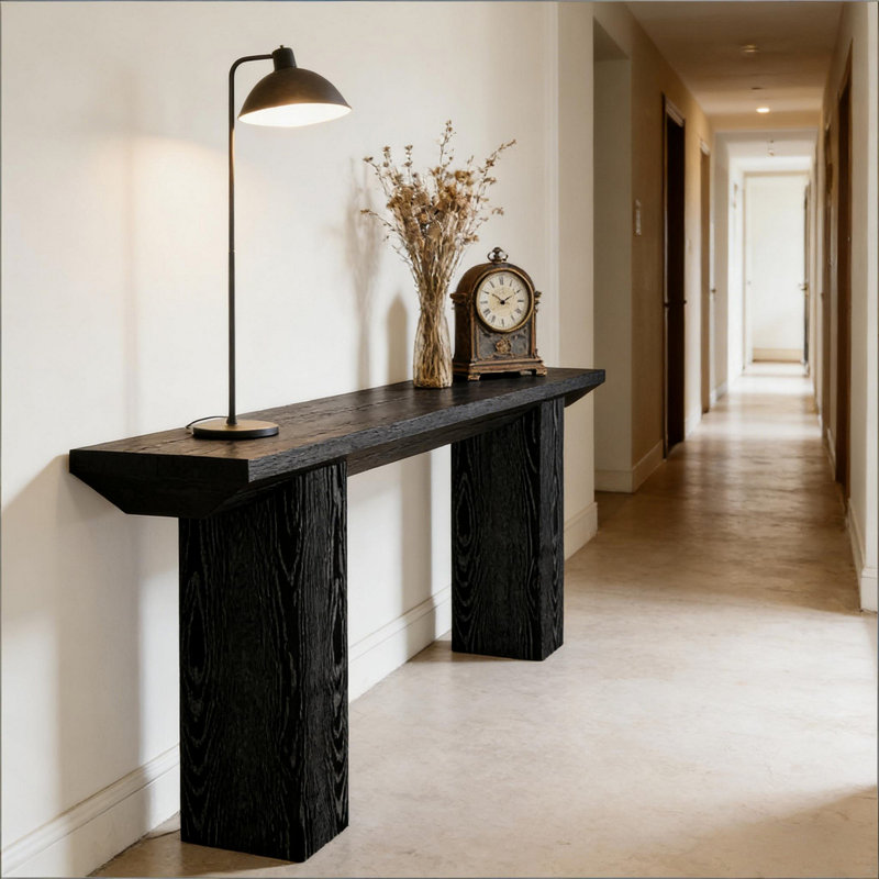 Console triangulaire, canapé, table d'entrée moderne