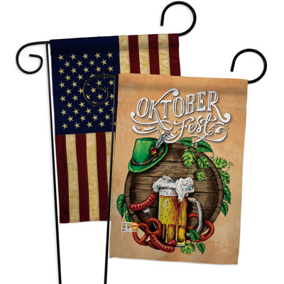 Drapeau de jardin à 2 côtés en polyester 18 x 13 po