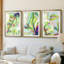 «Bright Tropical Abstraction I», reproduction sur mesure encadrée de qualité supérieure - 3 pièces-796118184-796118228