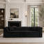 Canapé modulaire droit 2 pièces, canapé rembourré moderne avec accoudoirs rembourrés courbés et poche de rangement latérale dans la poche latérale pour le salon - noir-2081783950