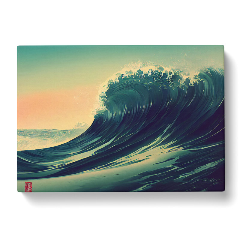 Traditional Japanese Wave Vol.4 - Wrapped Canvas, 50cm H x 76cm W x 3cm D