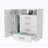 Montauk 5Shelf Wall Mounted Shoe Cabinet with Mirror Door Wengue