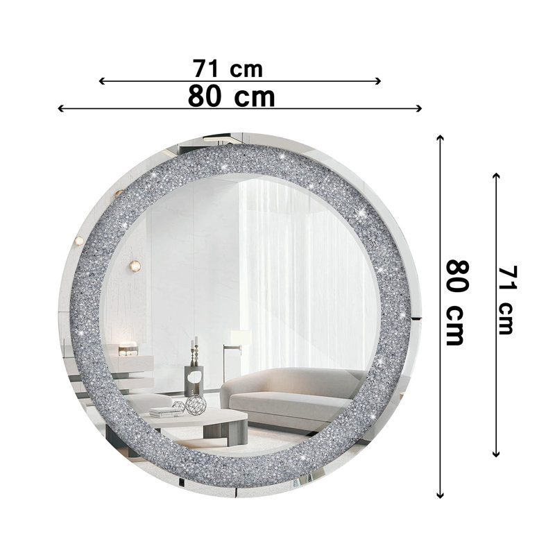Round Glass Wall Mirror