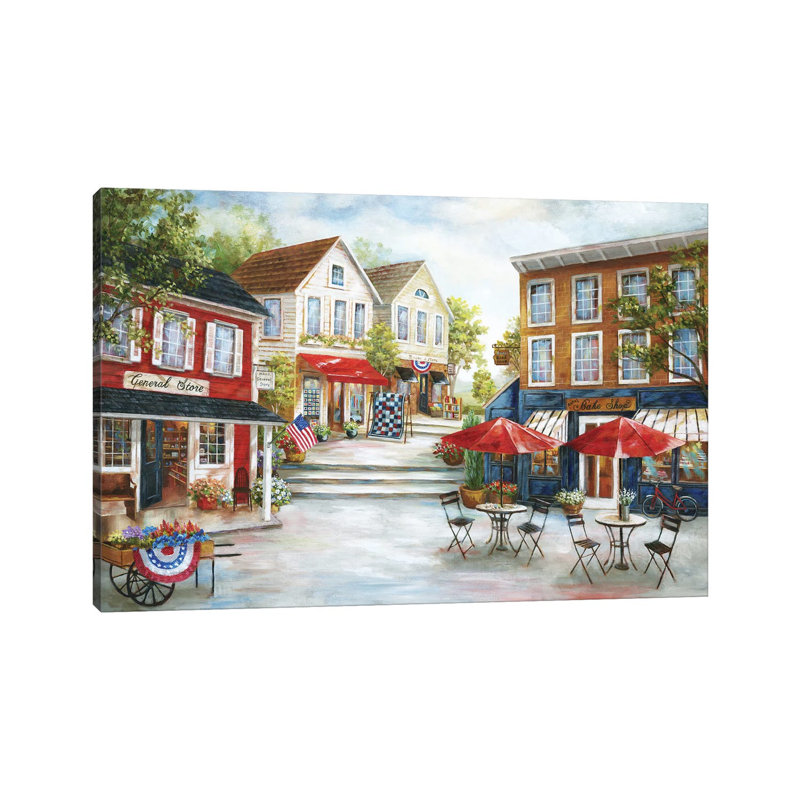Home Town Charm by Nan - Wrapped Canvas Gallery-Wrapped Canvas Giclée, 30.48 cm H x 45.72 cm W