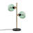 Modern Gold Table Lamp with Metal Body & Glass Cap, 14.2 x 7.1 x 22.8 inches | Base Plate Ø7.1 inches, Socket Type: 2 x E27 Max 40W (Bulb Not Included) | Elegant Glam Design for Home Décor & Lighting Solutions-1235674502-1235674505